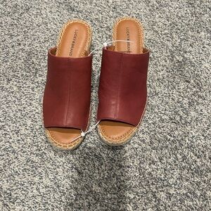 Lucky Brand Shoes | Lucky Brand Women's Burgundy Espadrille Wedges NWT NEW
